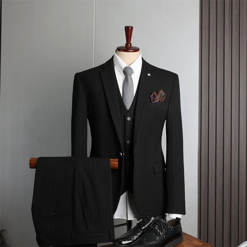 H7 business slim fit suit men's autumn new two-piece suit all-match cardigan top