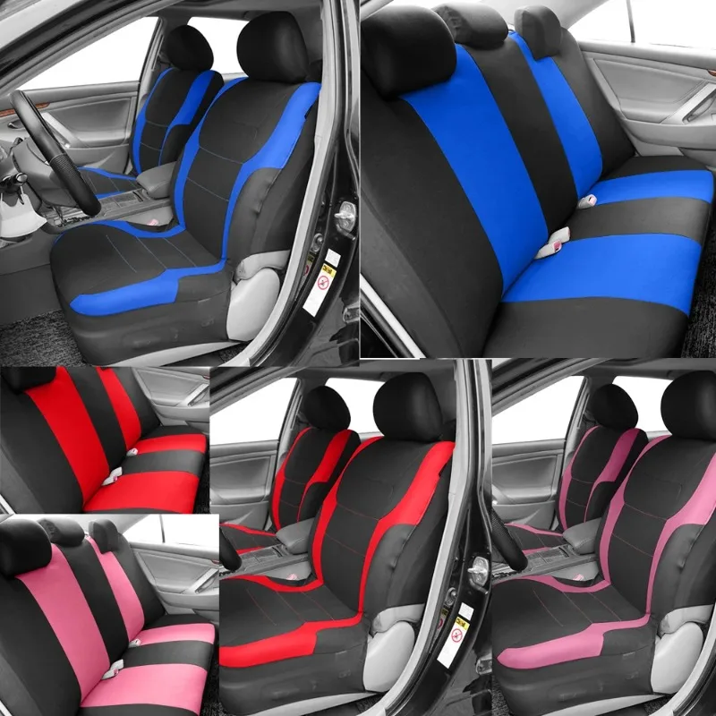 

Universal Polyester Car Seat Covers Sporty Design Fit for Most Car Suv Truck Four Season Seat Cover for Car Accessories Interior