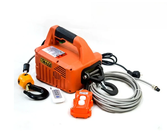 3in1 Portable Electric Hoist 220V Wireless Remote Control Winch Crane Machine Hook Pulley System