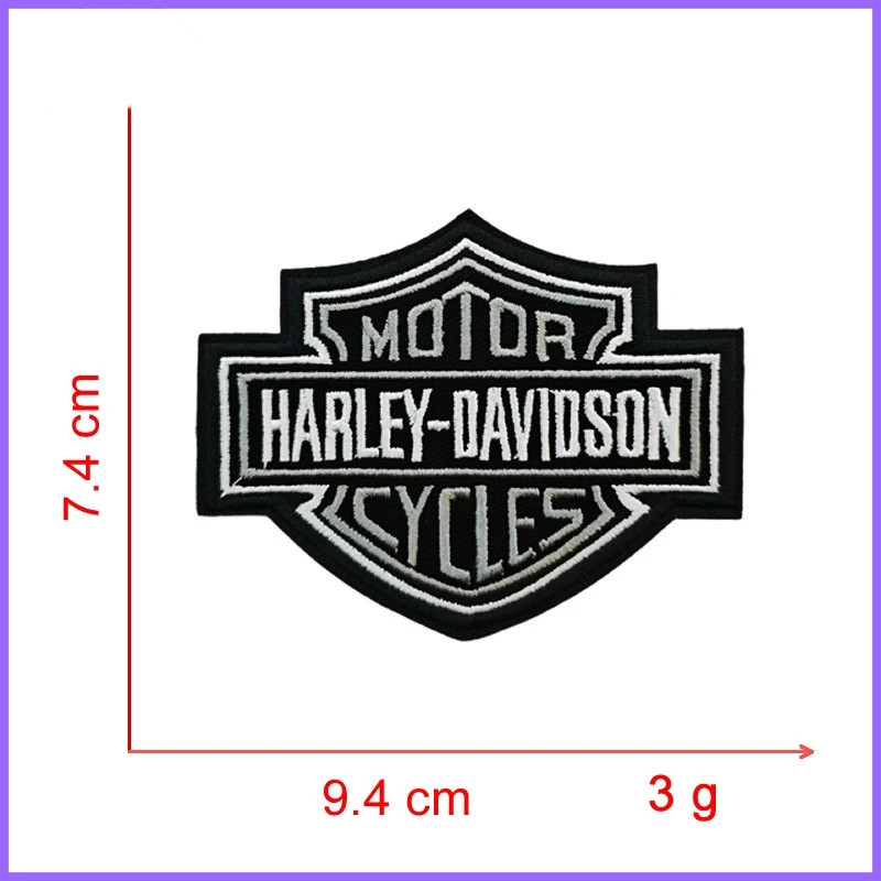 For Harley Davidson pan Motorcycle Styling keyring Embroidered Punk Eagle Patche Armband Backpack Badge Hook Backing Clothing view 2