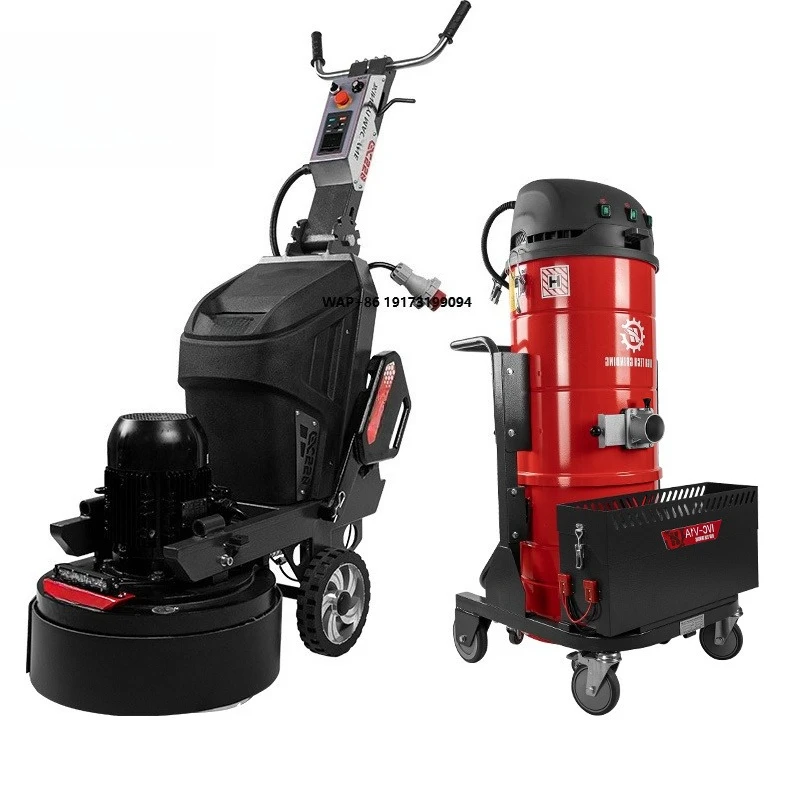 HTG 550mm 3 Heads Walk-Behind Planetary Terrazzo Epoxy Floor Grinder Concrete Polishing Grinding Machine