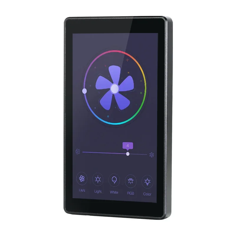 Aluminum Frame Tuya LCD Touch Control Panel WiFi Wall Mounted Smart Home Central Control Audio Music Play Light