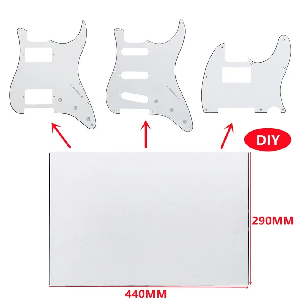 

Guitar Blank Pickguard Sheet Electric Guitar Scratchplate DIY Material 44 X 29cm 3 Ply Stringed Instruments Tool Accessories