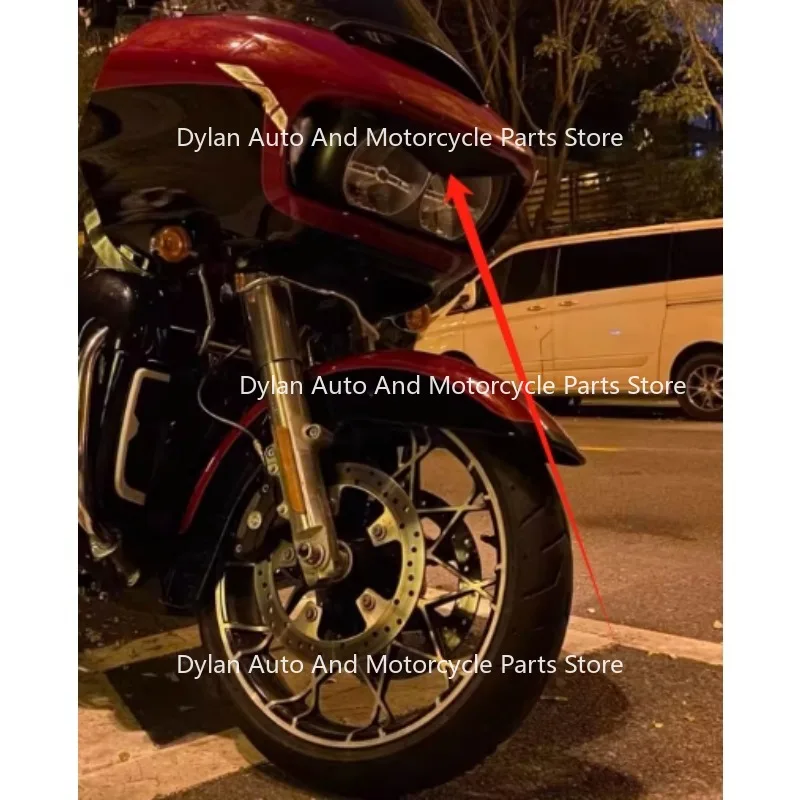 Motorcycle Headlight Trim Decoration Upper Tip Cover Visor Accent Headlamp Eyebrow Eyelid Sticker for Harley Road CVO Glides