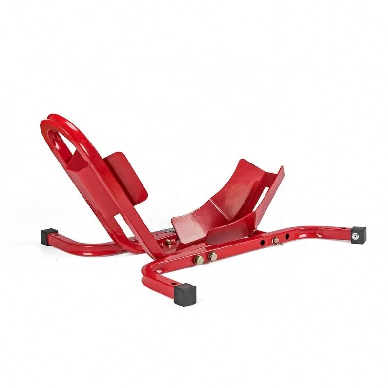 Heavy Duty Steel Powder Coated Racing Motorcycle Repair Wheel Chock Stand for Swingarm