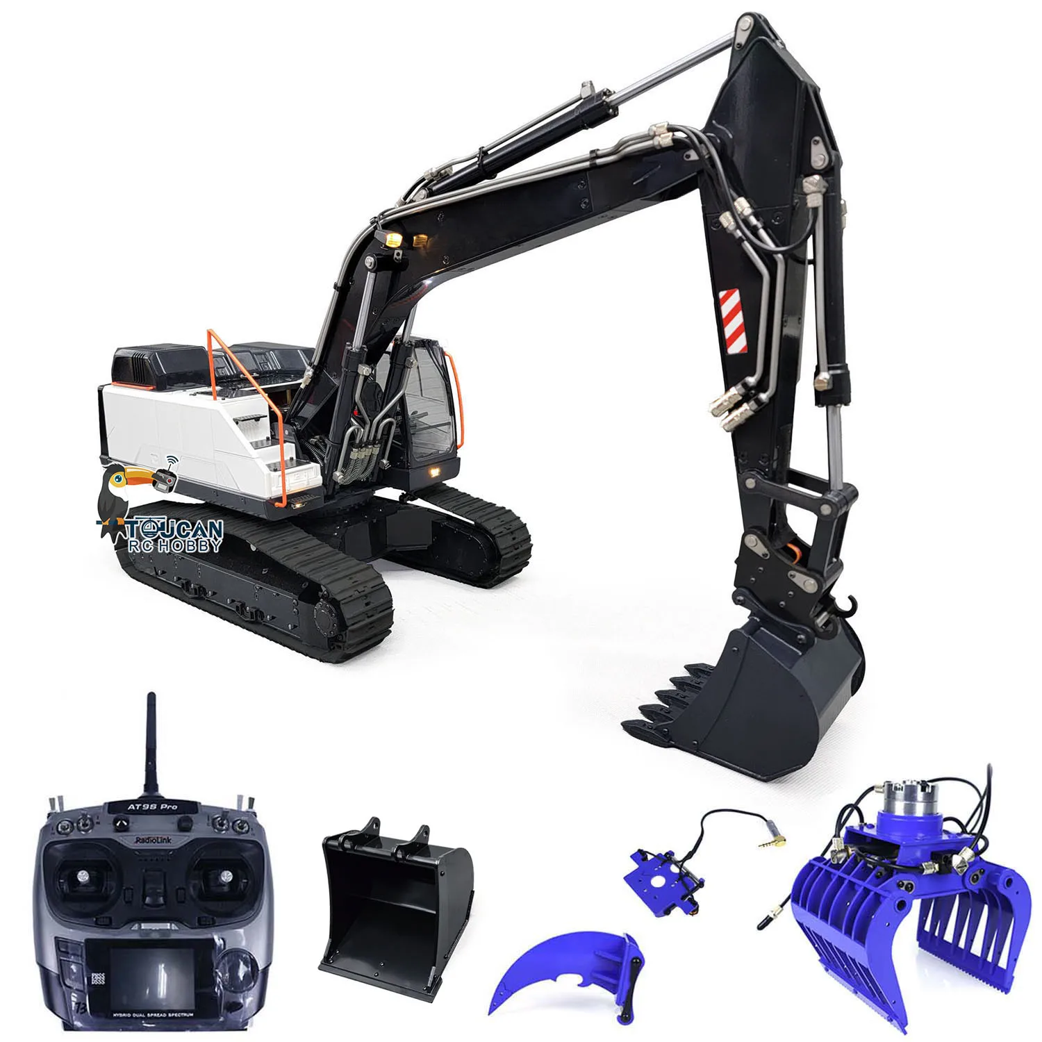 MTM 1/14 RC Hydraulic Tracked Excavator for EC380 2 Arms Wireless Engineering Digger Model Outdoors Toys TH22519