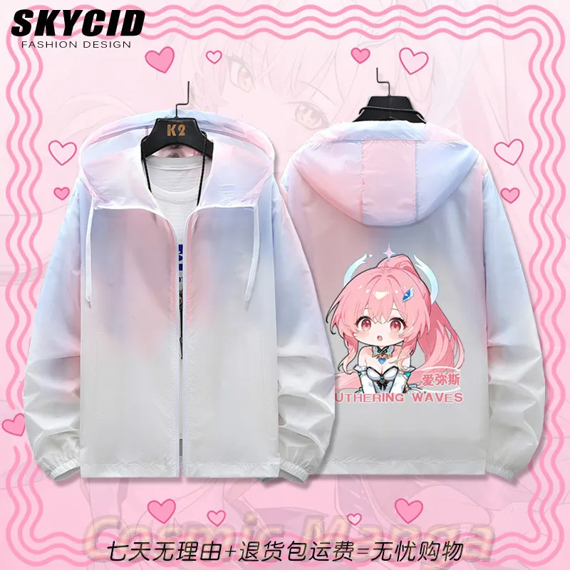

Cosplay I Miss Wuthering Waves Long Sleeve Jacket Zipper Hoodie Women Men Sun Protection Clothing Costumes Couple Gift