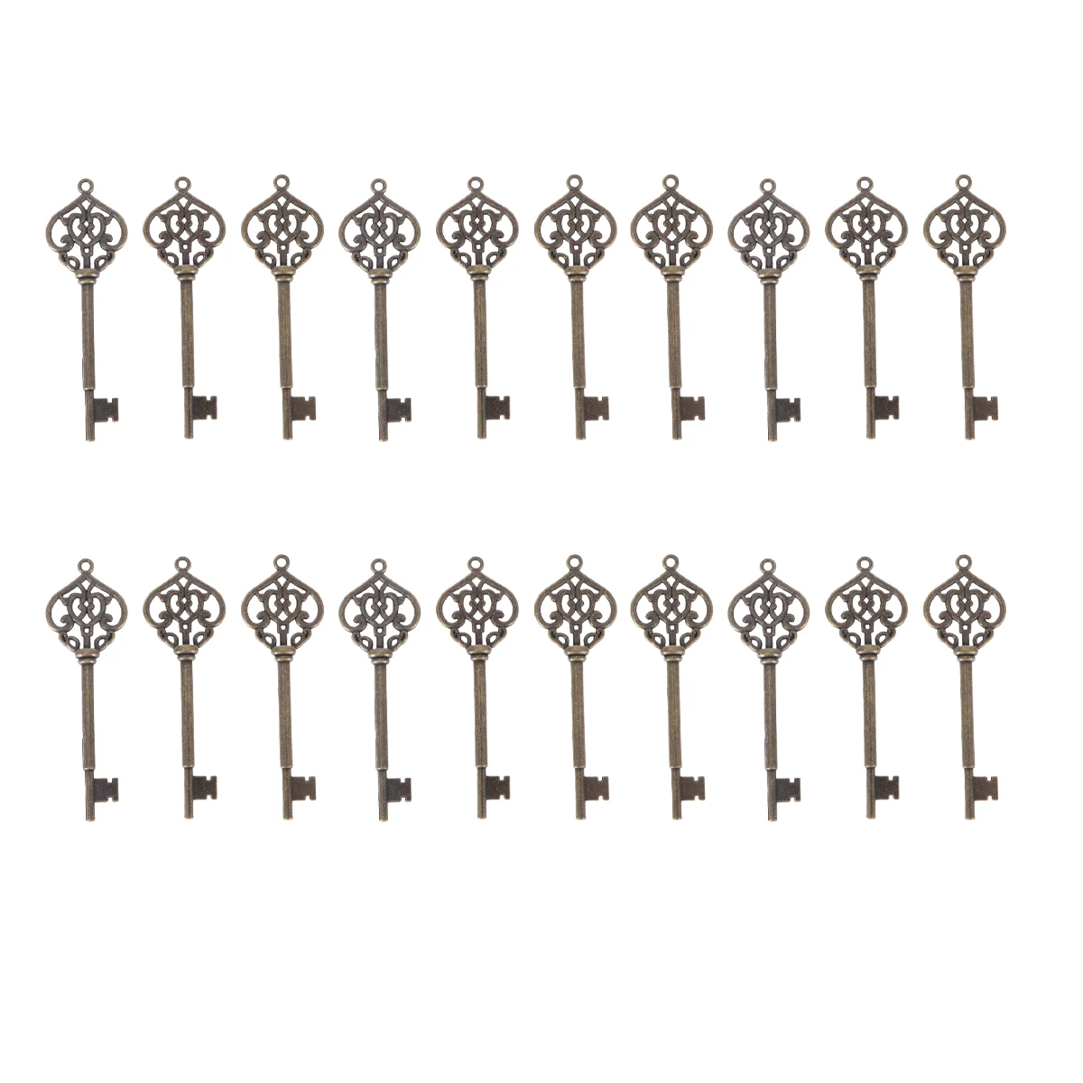 

20pcs for Necklace Bracelet Making Key Shape Alloy Pendant Key For Necklace Pendant Jewelry Supplies Durable Gift