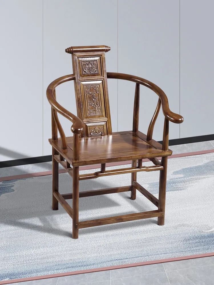 CX solid wood, vintage Taishi chair three-piece set, new Chinese master chair