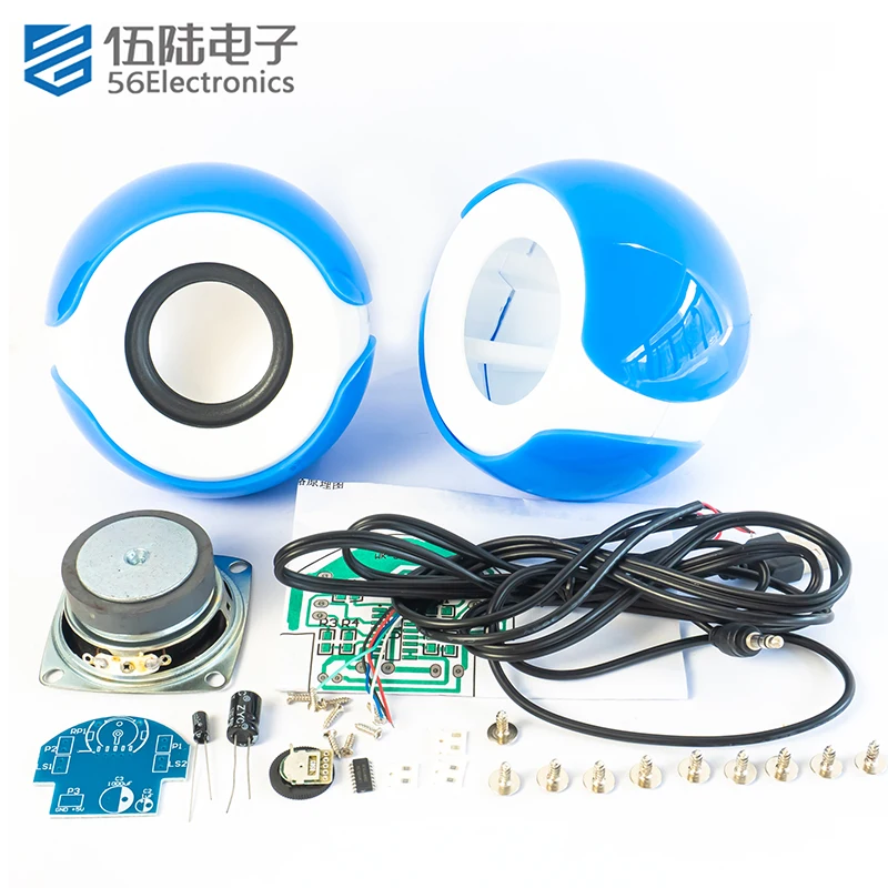 USB Powered Desktop Speaker Electronic DIY kit Flower Fairy Computer Small Stereo Welding Practice Loose Parts