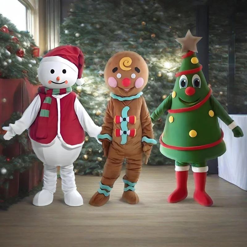 costume-de-pere-noel-arbre-de-noel-bonhomme-de-neige-poupee-de-marche-d'elan-costume-de-spectacle-de-noel