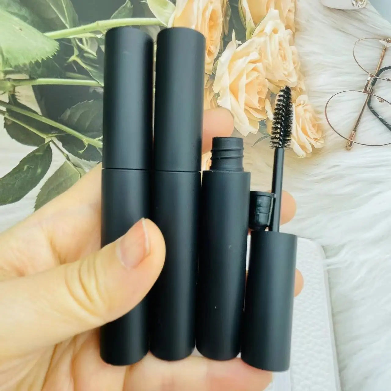 10ml Empty Matte Mascara Tubes Fully White Black Pink Eyeliner Bottle Lip Gloss Container Revitalash Eyelash Cosmetics Packing