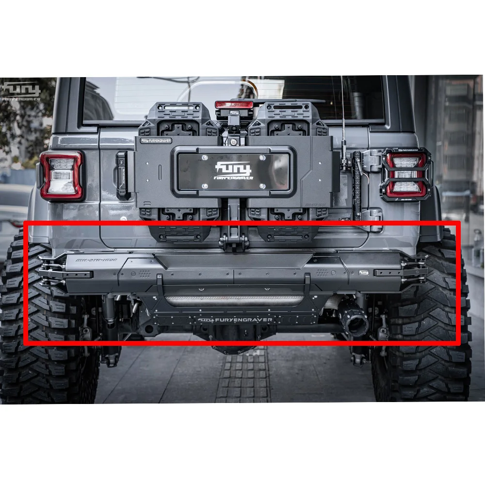 F2004 rear bumper for jeep for wrangler JL 2018+ aluminum alloy + steel