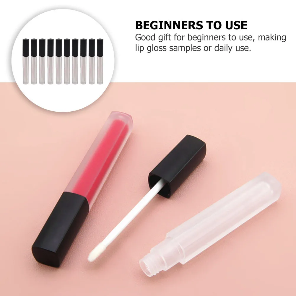 10 pezzi tubo per lucidalabbra bottiglia vuota per rossetto piccolo contenitore per balsamo per labbra in plastica portatile per riporre il trucco fai da te da viaggio
