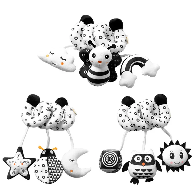 

Baby Rattles Mobiles Educational Toys For Children Activity Spiral Crib Toddler Bed Bell Baby Playing Kids Stroller Hanging Doll