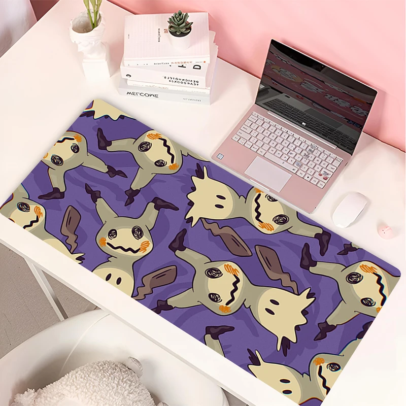 Bantalan Mouse Laptop Anime lucu m-mimikyu alas meja Keyboard dekorasi meja karet alami bantalan Mouse Panjang karpet kantor pinggiran mengunci