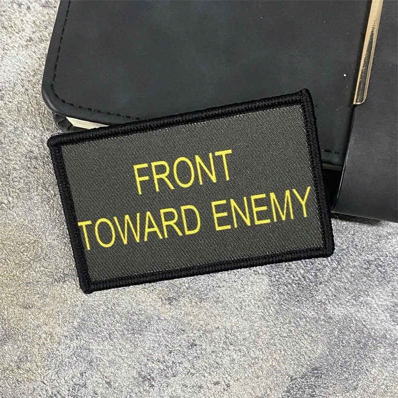 

Front Toward Enemy Claymore Tactics Military Morale Emblem Armband Moral Hook&Loop Printed Patch of Clothes Backpack Sticker