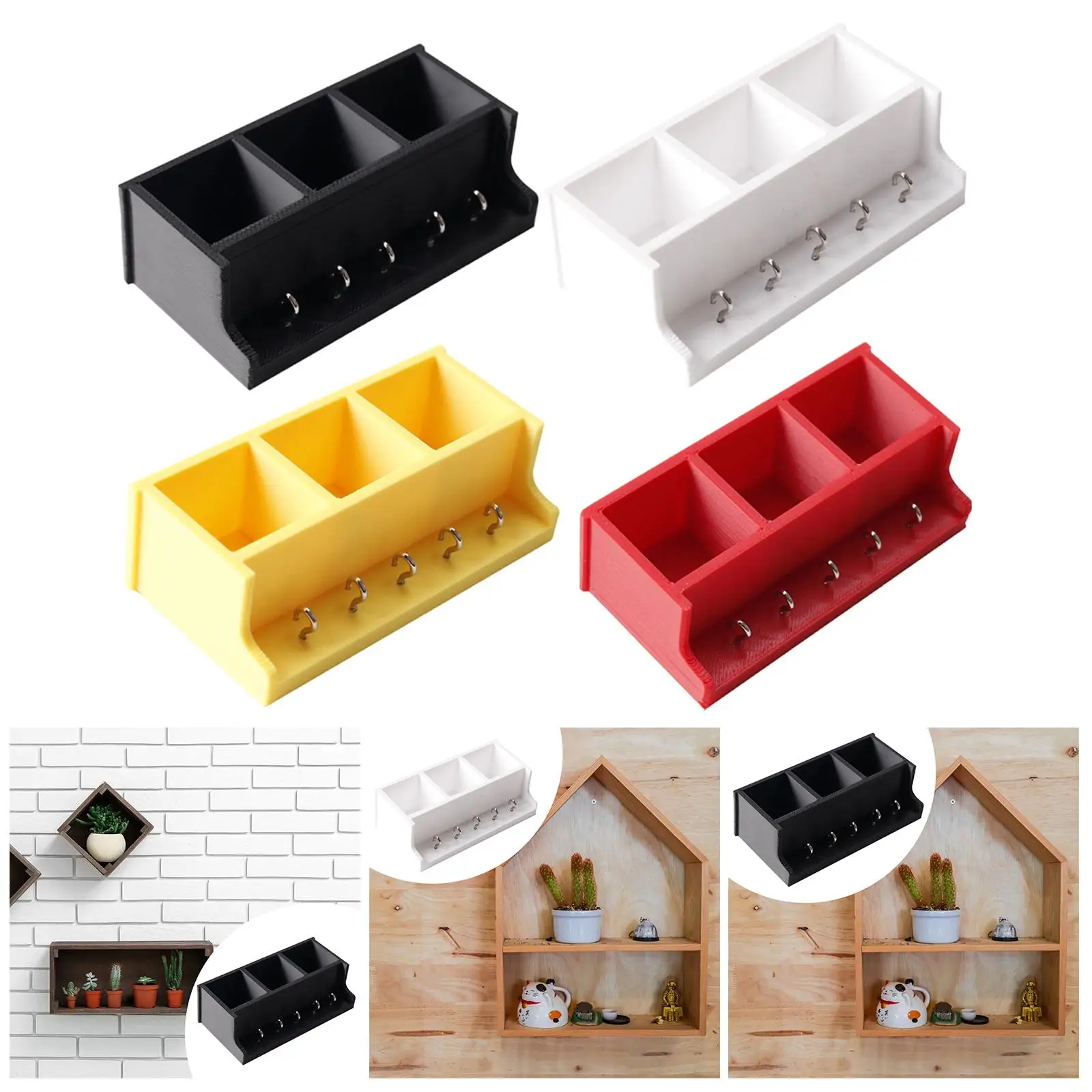 

Miniature Wall Storage Shelf Plastic Organizing Rack Dollhouse Furniture 1 12 Accessories for Life Scene Layout