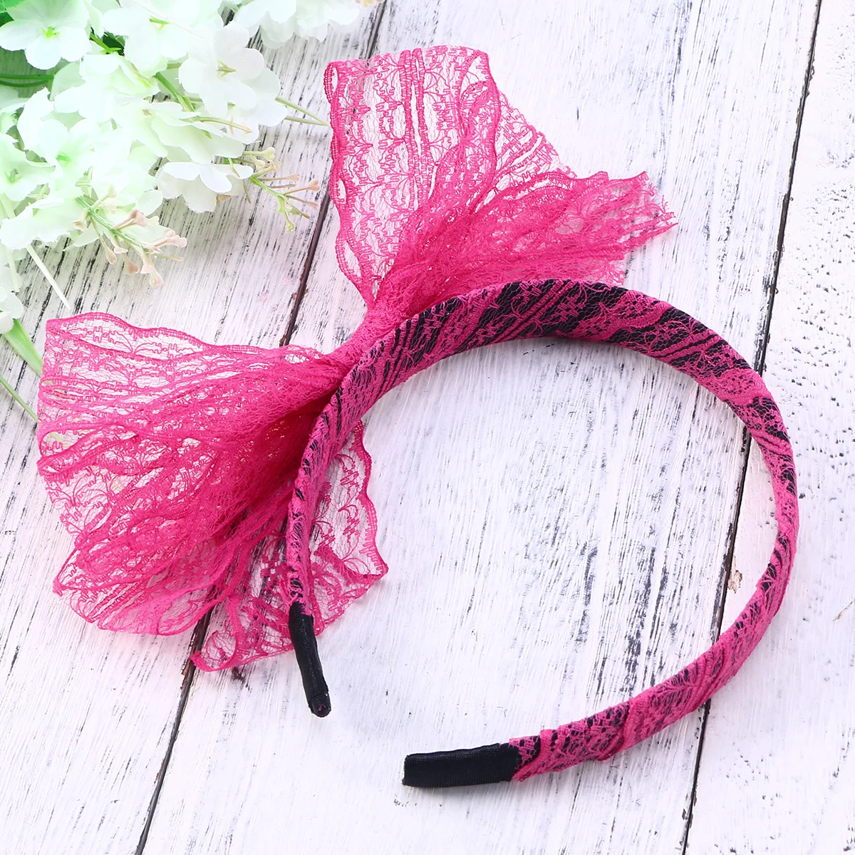 Ensemble d'accessoires de Costume des années 80, bandeau en dentelle, boucles d'oreilles néon, gants en résille sans doigts, collier pour Halloween gothique rétro rose