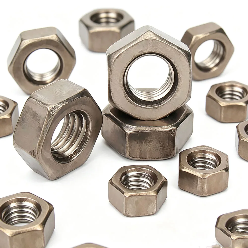 TA2 DIN934 Metric Thread Hex Nut Hexagon Nuts Pure Titanium