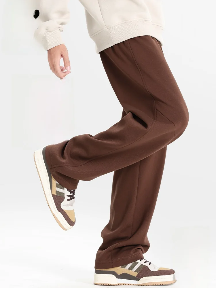 

Мужские повседневные брюки свободного кроя с драпировкой и декоративными вставками, на резинке, из смесового хлопка и полиэстера, осенняя новинка