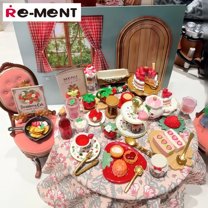 

Re-ment Miniature Strawberry Countryside Mountain Top Cafe Blind Box Collectible Figure Dollhouse Decor For Miniature Collectors