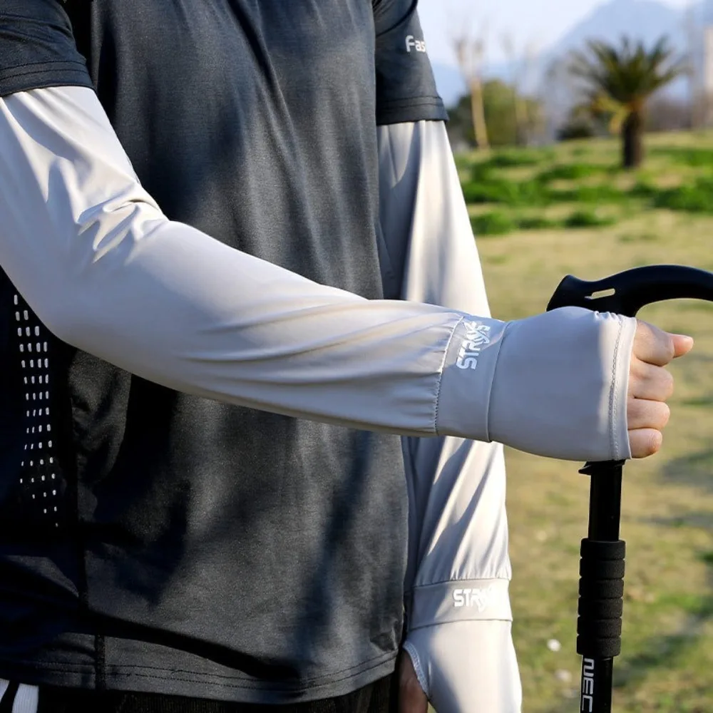 

Thin Loose Ice Silk Sleeves Anti-UV Sun Protection Sunscreen Arm Sleeve UV Insulation Long-sleeved Glove Cycling Gloves Climbing
