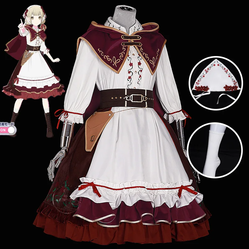 Game Project Sekai Cos Azusawa Kohane Cosplay Little Red Riding Hood Red Lolita dress Female Costume A