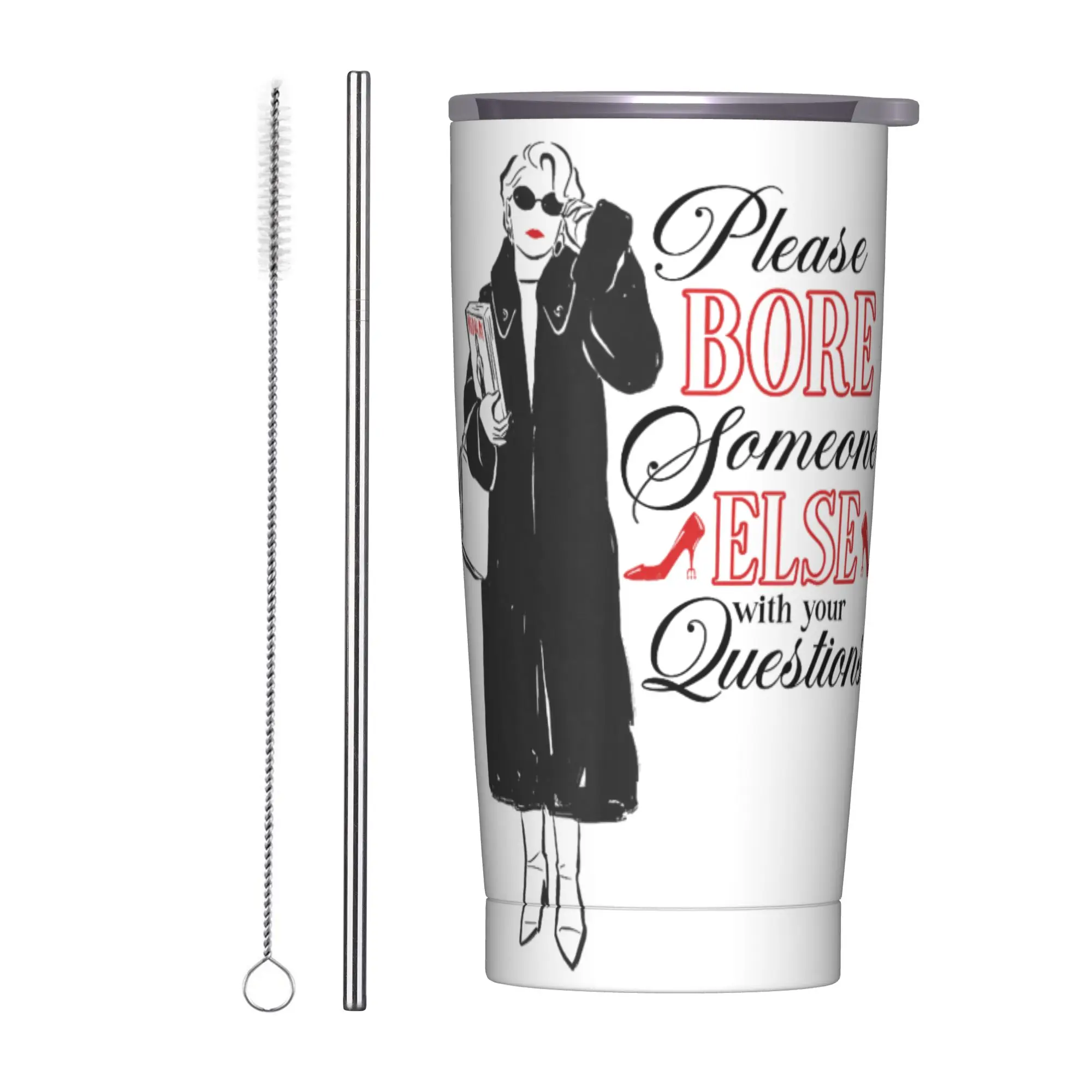 Miranda Sassy Quote Tumbler  Hot Drinks Insulated Stainless Steel Coffee Mug Graphic Mugs Cup