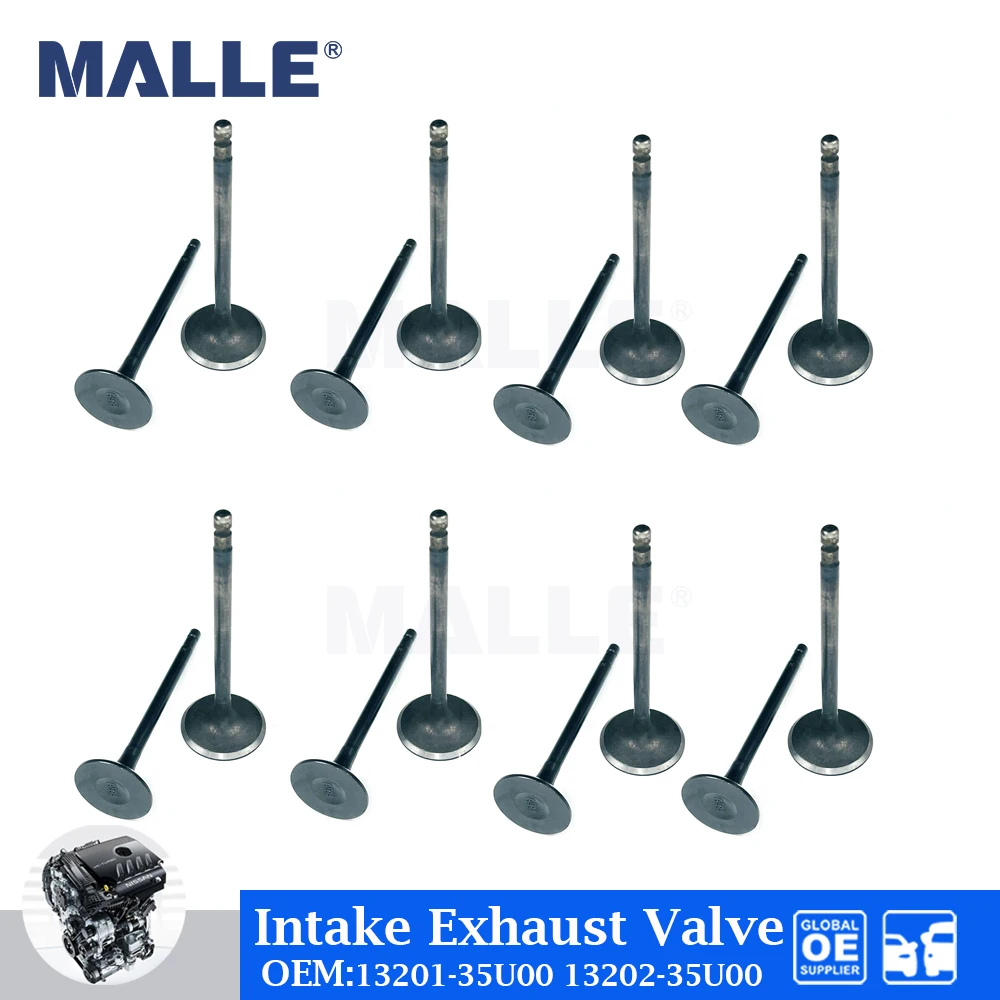 

16 Pcs VQ25 Engine Intake Exhaust Valve Kit For Nissan Teana 2.5 VQ25DE Auto Car Accessories Automotive 13201-35U00 13202-35U00