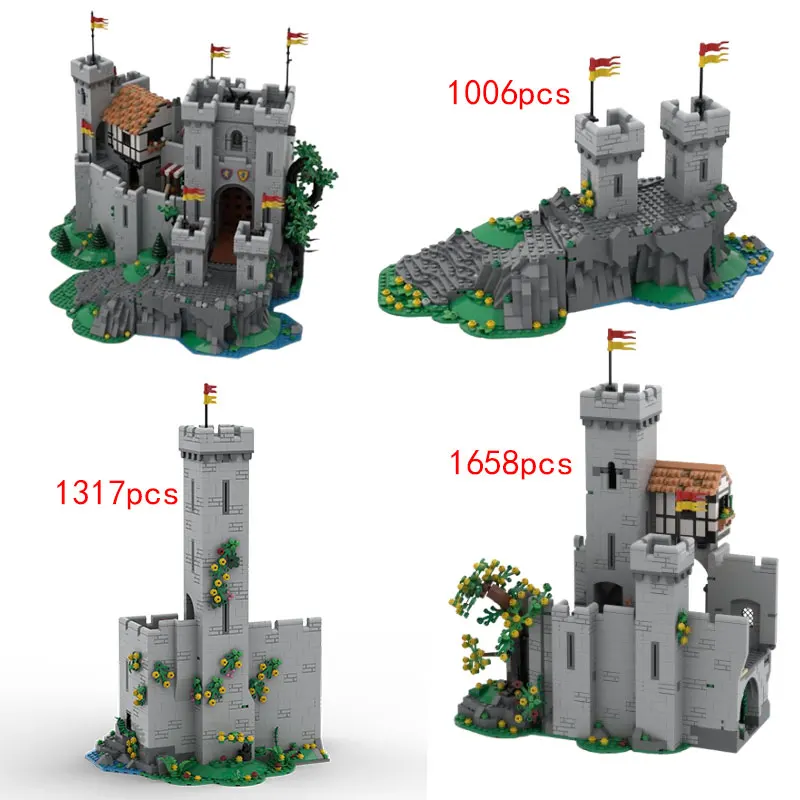 MOC183513 سلالم 207833 وسط 213079 توسيع تجميع الجسيمات الصغيرة اللبنات قلعة القرون الوسطى لعبة نموذج التوسع
