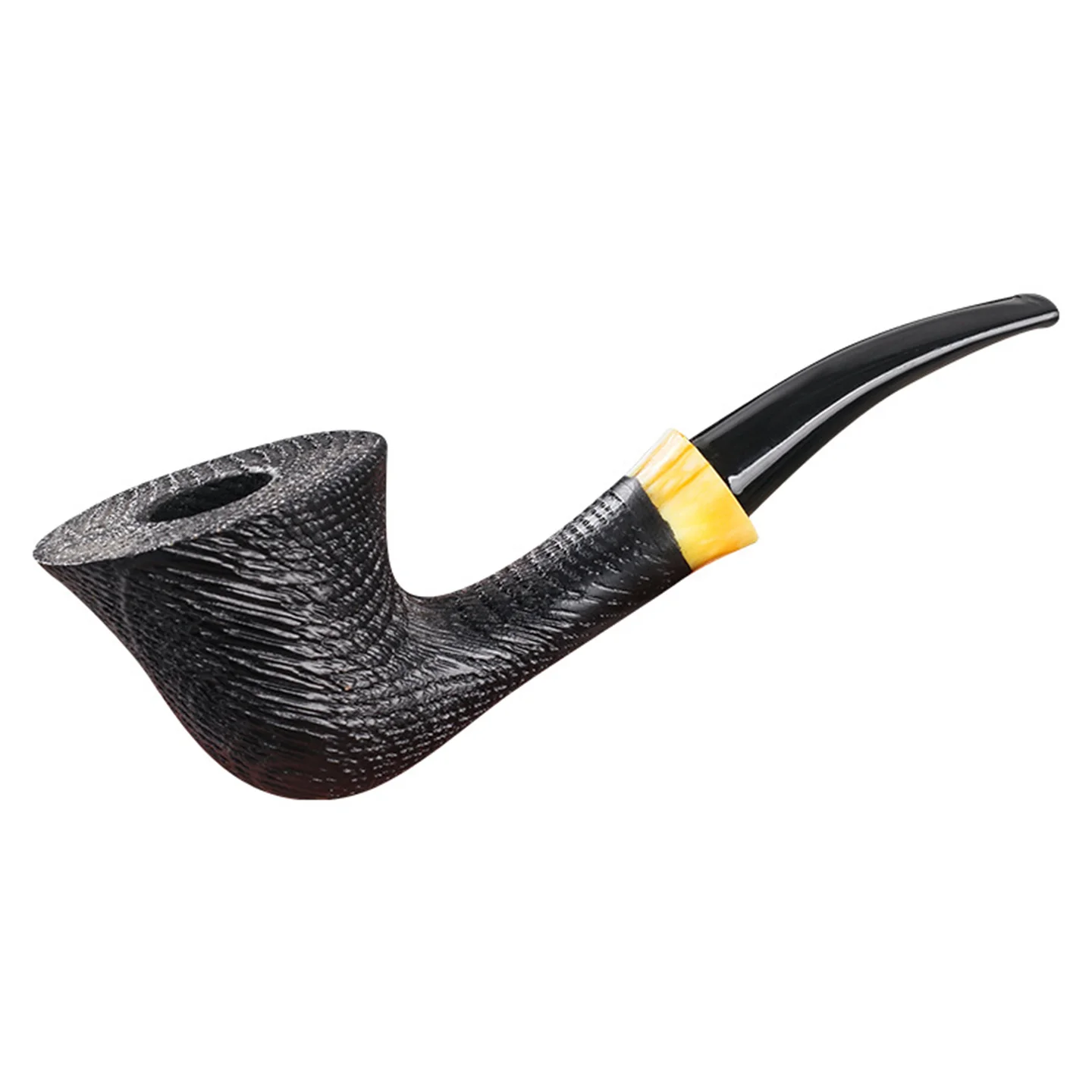 

Army Mount Oak Wood Loudspeaker Pipe 9mm Filter Cut Tobacco Retro Bent Handle Handmade Smoking Pipe With Accessory Father's Gift