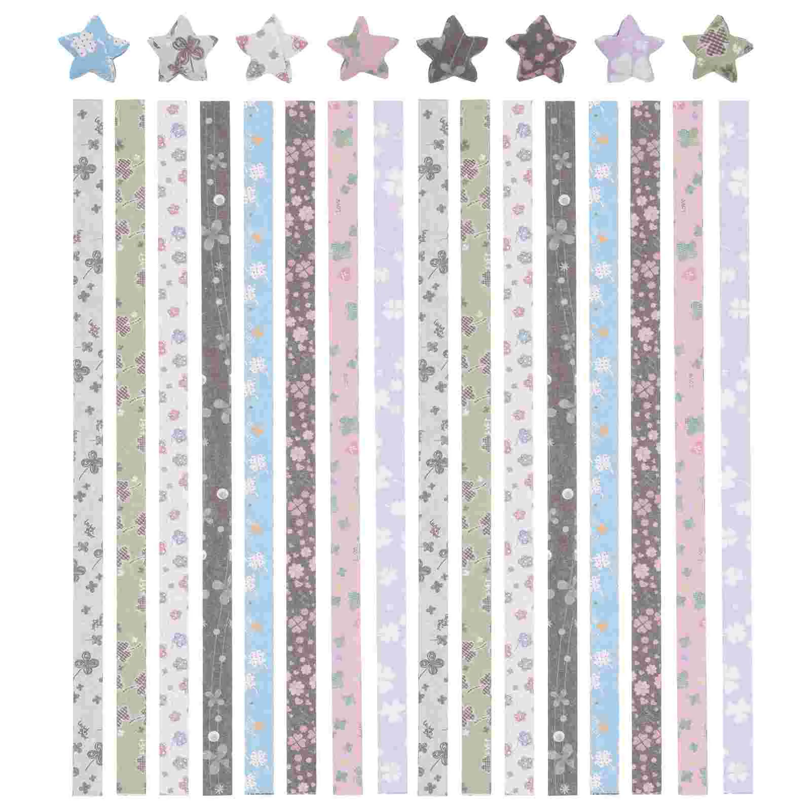 

540 Pcs Origami Paper Decorative Star Strip Strips Children Stars Fold Colorful Kids Folding