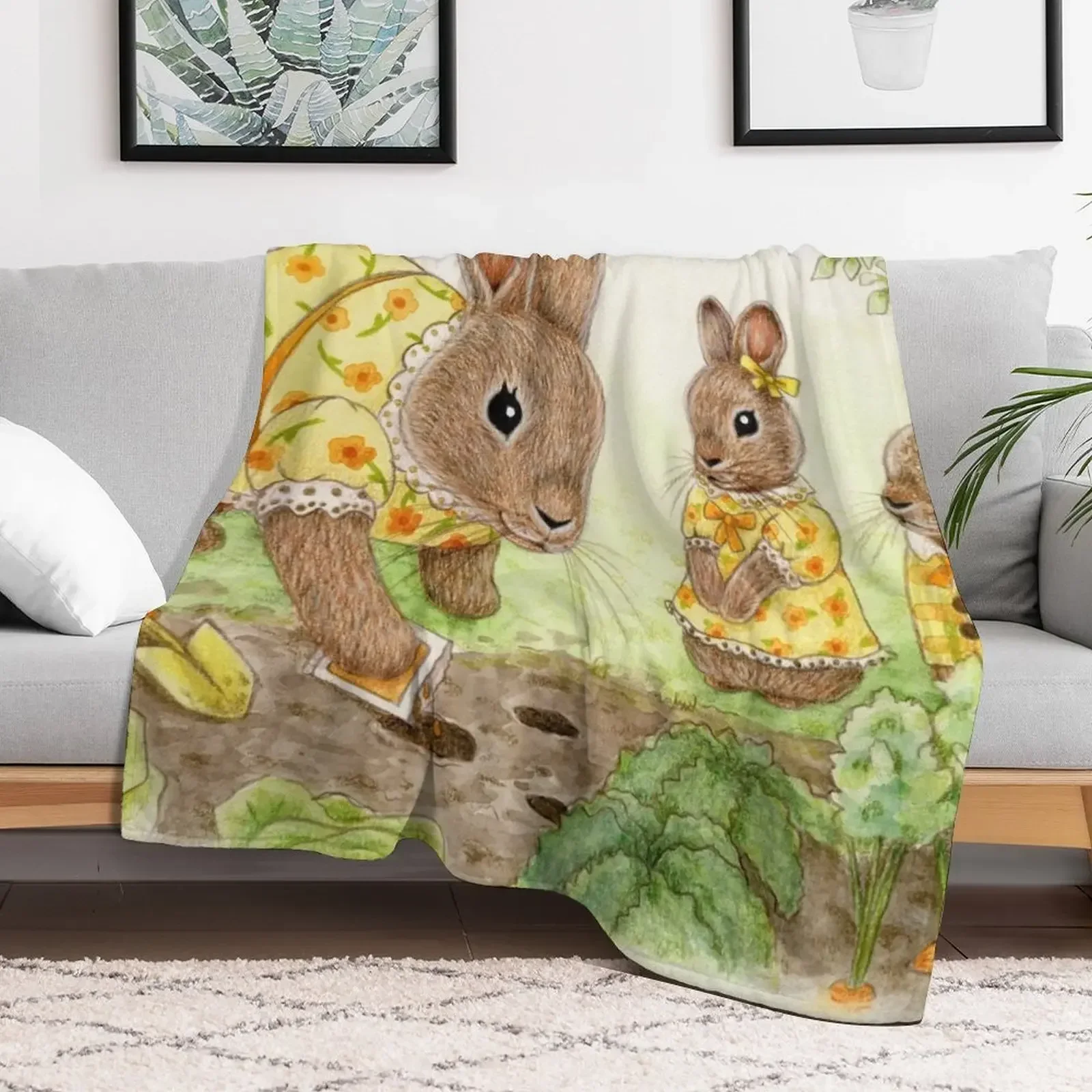 Garden Bun Lesson Throw Blanket Comforter Tourist Blankets