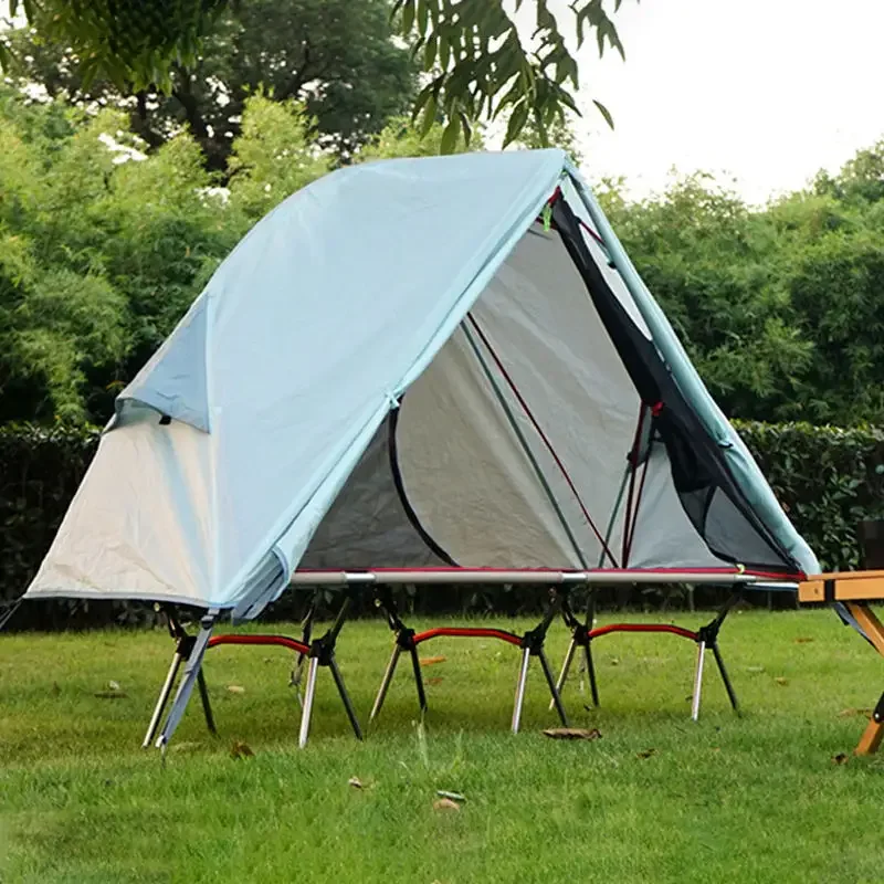 

High Quality Low Price a Set Folding Camp Cot Tent Bed Marching Automatic Off Ground Open Quickly Fishing Awning Camping Tent