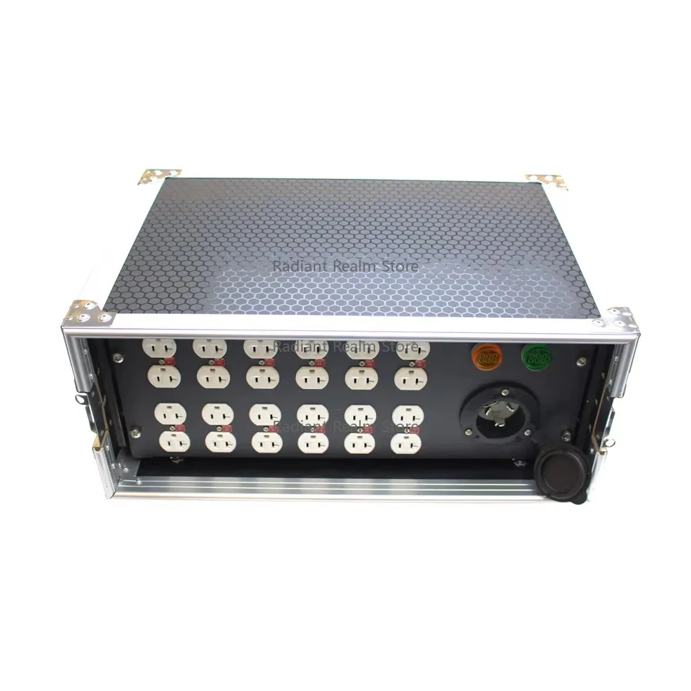 50A Inlet and Outlet with 12 Channels NEMA 5-20 US Edisons 20A Outputs Portable Power Distribution Distro Box