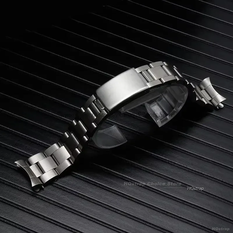 19mm 20mm Stainless Steel Wristband for Rolex Water Ghost Sport Replacement Bracelet for DATEJUST Luxury Curved End Metal Strap