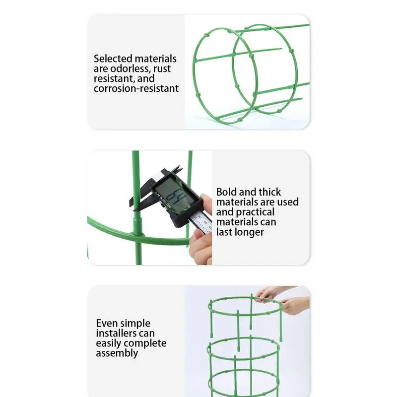 Tomat teralis untuk pot, kandang tomat ergonomis ramah pengguna, kandang tanaman hijau perlengkapan berkebun portabel untuk