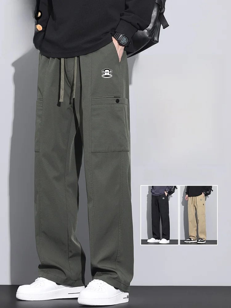 

Мужские брюки Paul Frank American Workwear: свободные, прямые, в стиле милитари, повседневные, осенние, модные, молодежные, брендовые