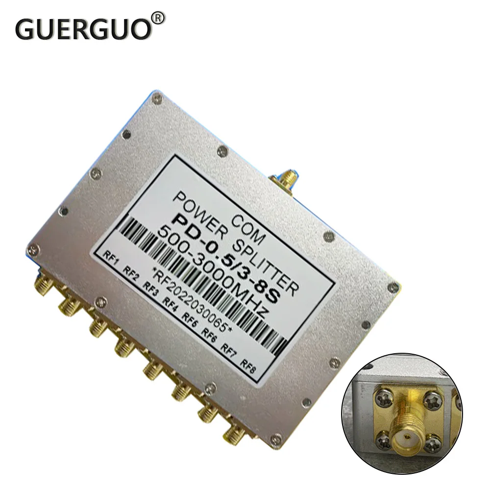 

SMA Female RF 0.5-3G Microstrip Power Distributor 500-3000GHz 20W 50Ohm One Point Eight Power Splitter Power Divider