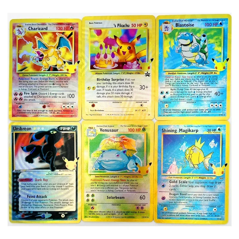 25th Blastoise Venusaur English Charizard Mewtwo Toys Hobbies Hobby Collectibles Game Collection Anime Cards