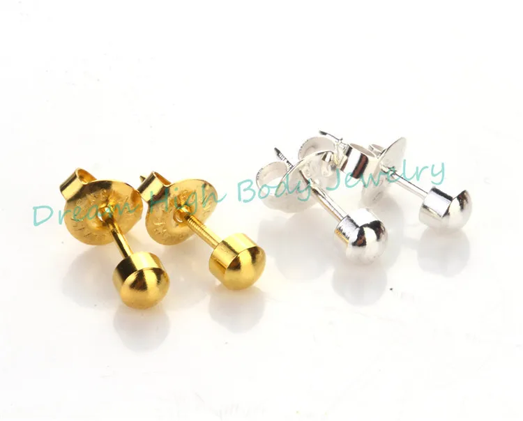 

New Style Earring Ear Stud Piercing Gun 4mm Sliver Color Cone get one's ears pierced pierce Tool Kit Free Shipping Round