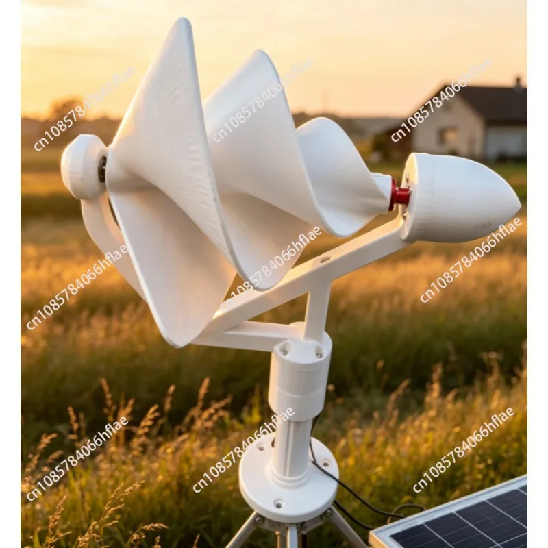 3-Phase Brushless Direct Drive Spiral Wind Turbine Generator, Wind Power Equipment for Household & Outdoor Industrial Use