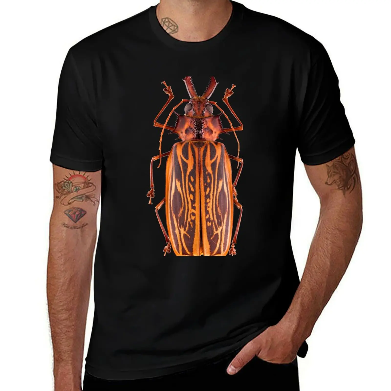 

Футболка Saber-tooth Longhorn Beetle (Macrodontia cervicornis) мужская футболка дизайнерская хлопковая футболка мужская футболка