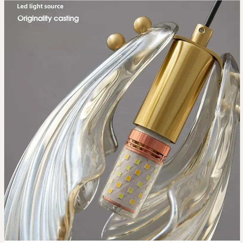 

Входной светильник на окно, роскошная прикроватная маленькая люстра для спальни, барное освещение, современная индивидуальная стеклянная люстра с одной головкой