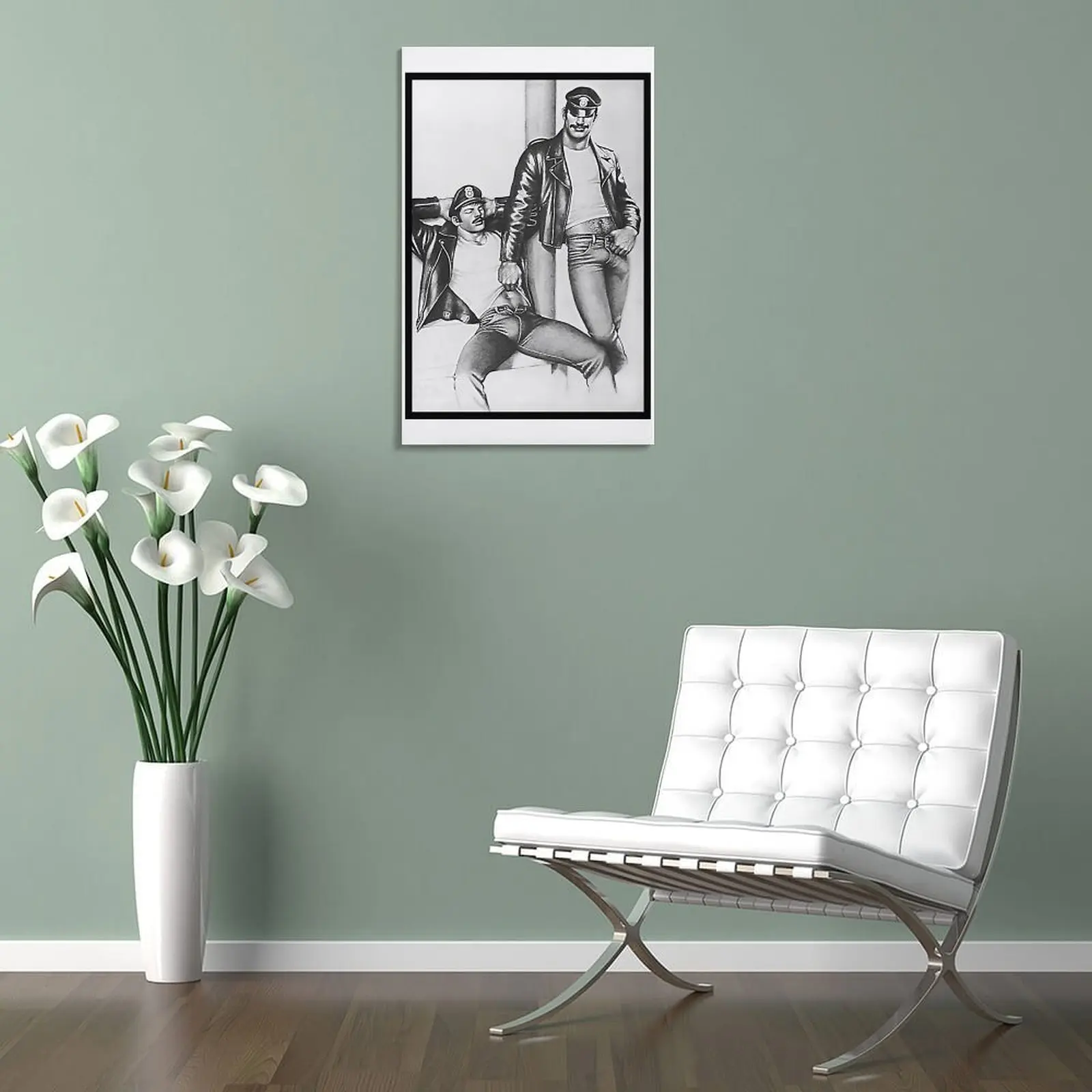 Vintage Tom of Finland - Frisky Duo Canvas Painting Decor for room Wall decoration poster poster anime