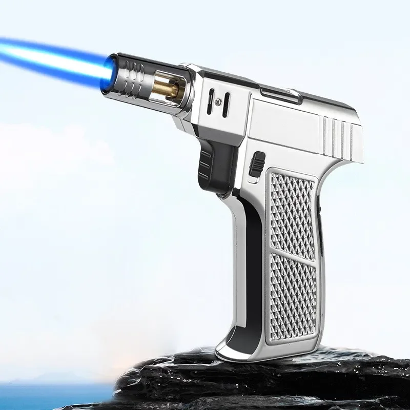 New High Temperature Spitfire Gun Home Kitchen Barbecue Baking Direct Blue Flame Inflatable Lighter