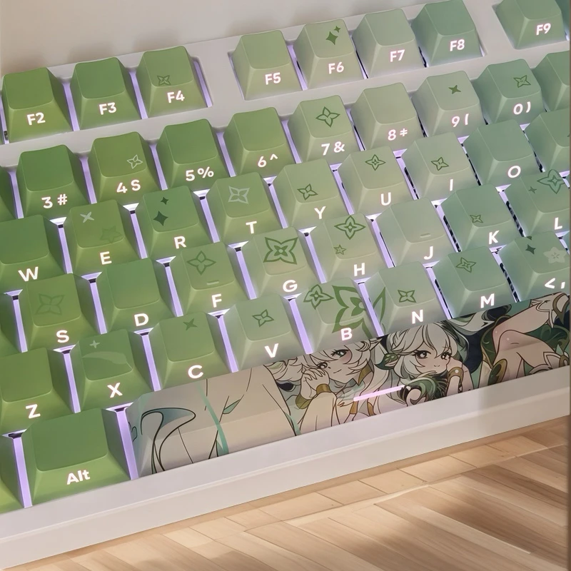 

Transparent keycap pbt material, hot sublimation process, suitable for 98% mechanical keyboard