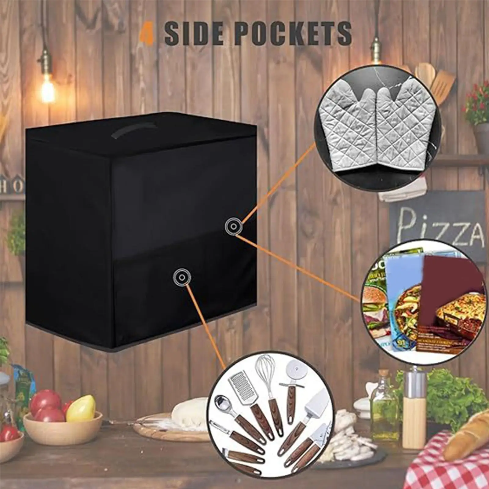 Pizza Dough Processor Cover Dustproof Waterproof Oxford Fabric Protection Commercial Pizza Spinner Cover Accessories For Home