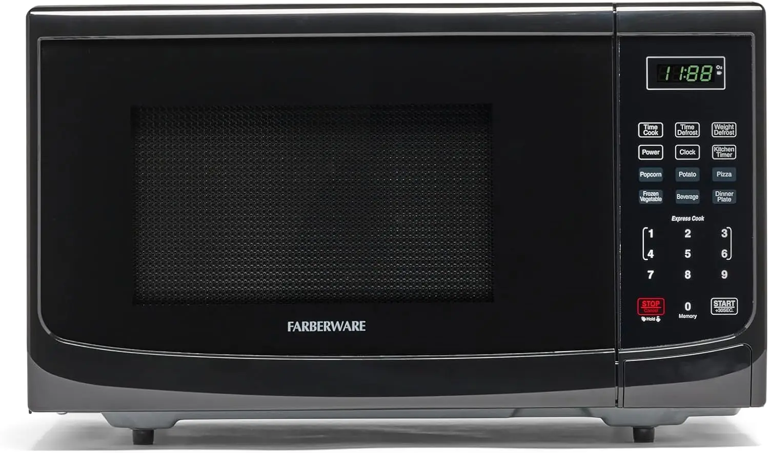 

0.9 Cu. Ft. Countertop Microwave Oven – 900 Watts Power, Auto Cook Settings, Defrost, Easy Clean and Child Safety Lock - Black